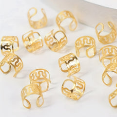 100PCS Viking Hair Beads Coil Rings Clips Metal Cuffs Loc Hair Jewelry
