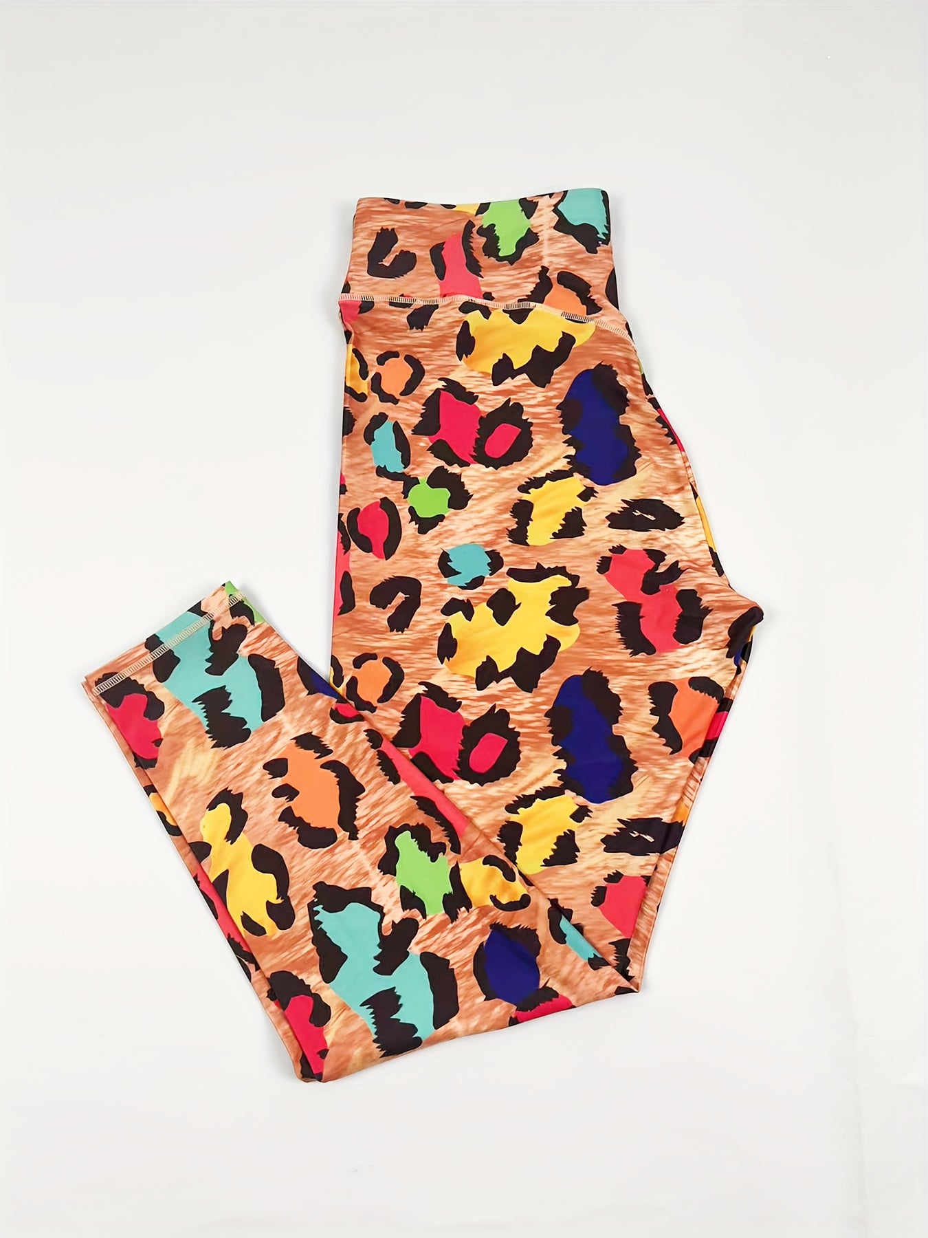  Leopard Print Sports Leggings High Stretch Fitness Pants