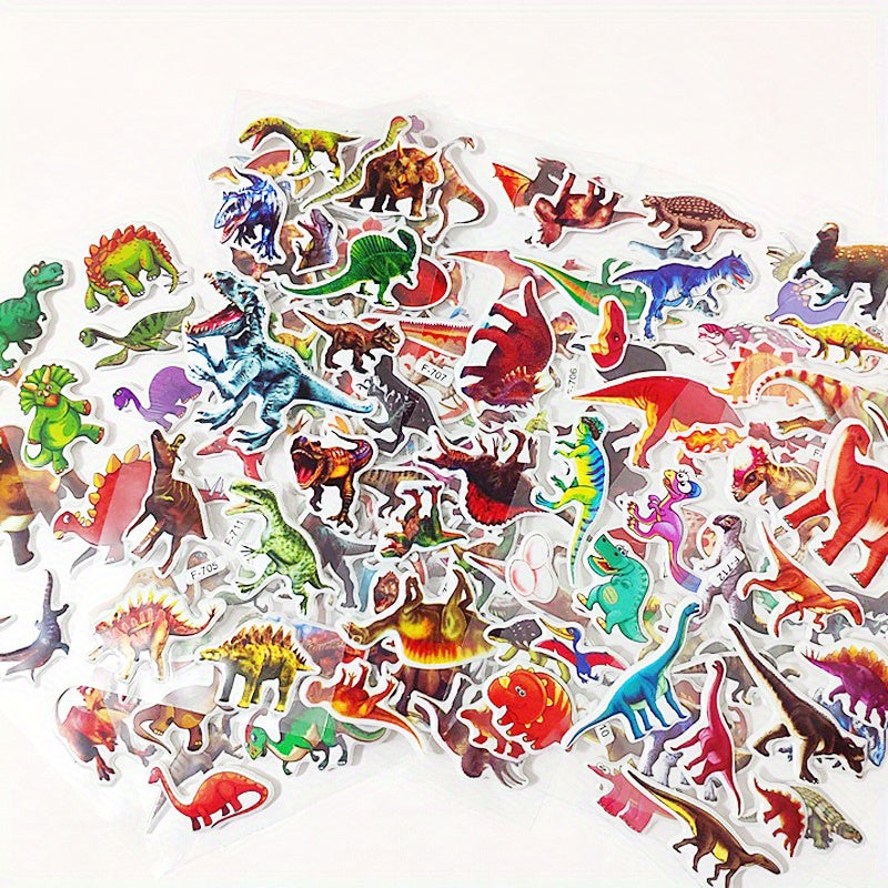 8pcs Cartoon Dinosaur Series Stickers, Waterproof, Boys Toy Gift