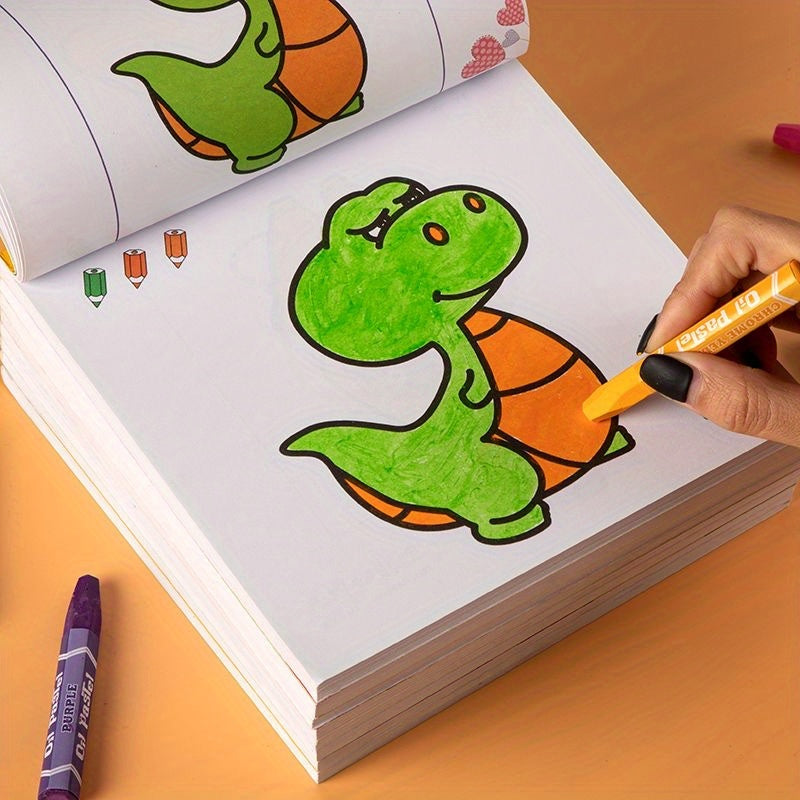 160-Page Kids' Coloring Book with Animal Illustrations & More