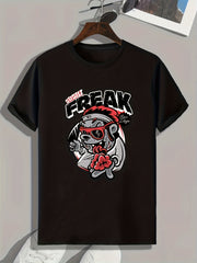 ''FREAK'' Print Men's Graphic T-shirt Casual Comfy Tees For Summer