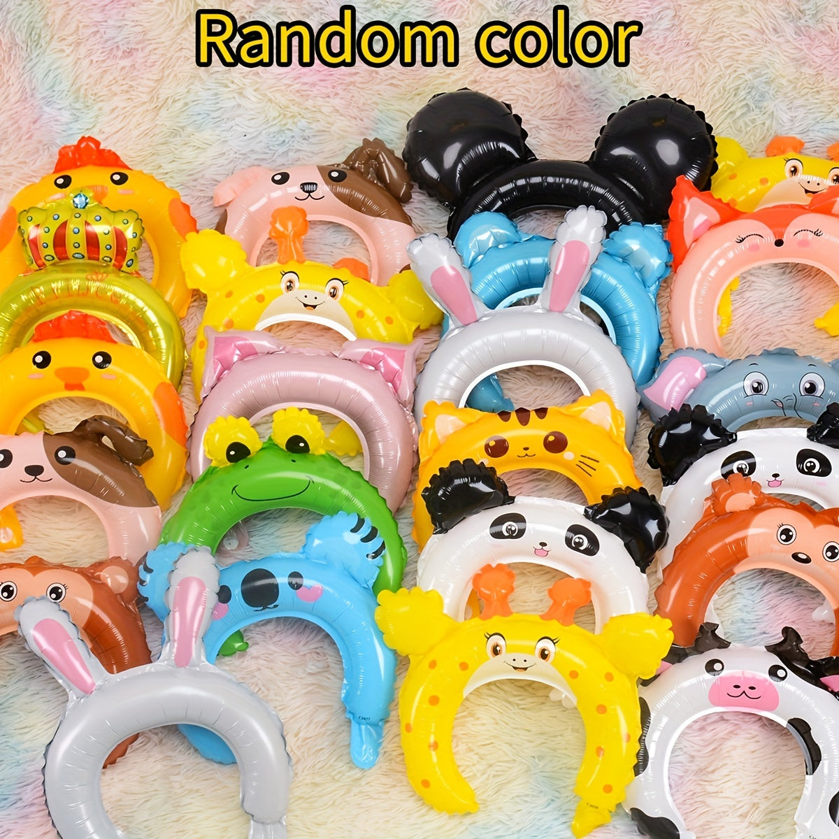 20pcs Cartoon Headbands Balloons for Birthday Parties and Anniversaries
