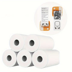 3pcs Mini Printer Paper Thermal Label Sticker Colorful Adhesive Paper 57mm 25mm