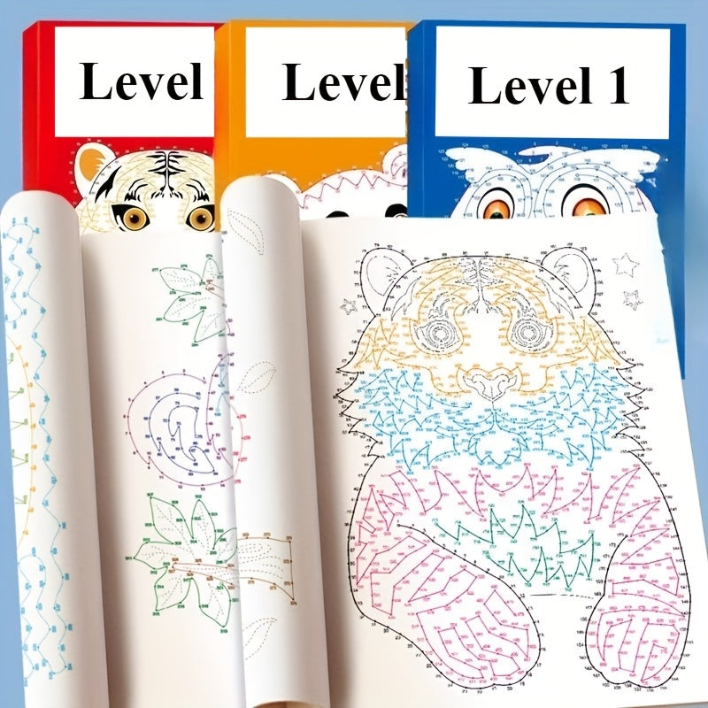 Intricate Designs Coloring Book with Number Connection Activity