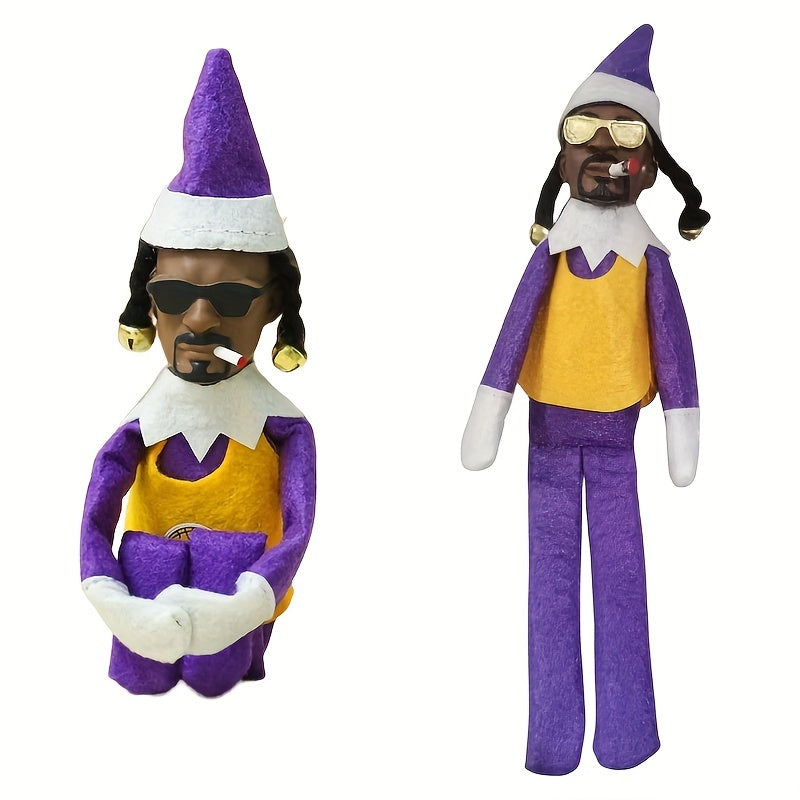 Green Christmas Hat FigureTable Decoration Hip Hop Plush Doll