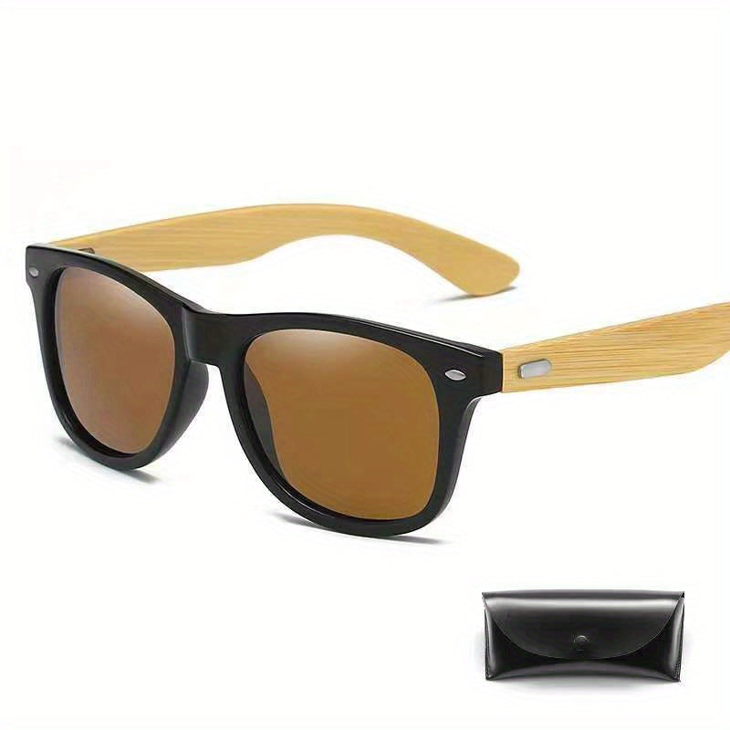 Men's Bamboo Wooden Sunglasses UV Protection Film Unisex Glasses