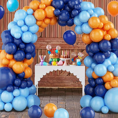 Navy and Orange Balloons Garland Arch Kit for Wedding Birthday Party
