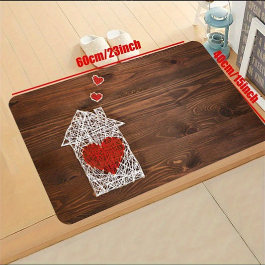 Vintage Wood Print Kitchen Rug Soft Cushioned Anti Fatigue Comfortable Mat