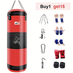 Canvas Boxing Punching Bag Sandbag Training Bag With Metal Chain Hook