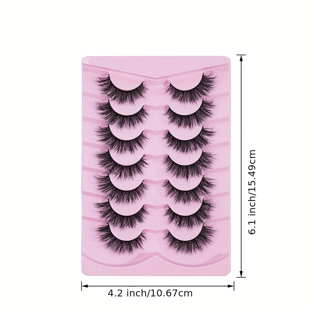 7 Pairs 3D Faux Mink Hair False Eyelashes Wispy Fluffy Extension