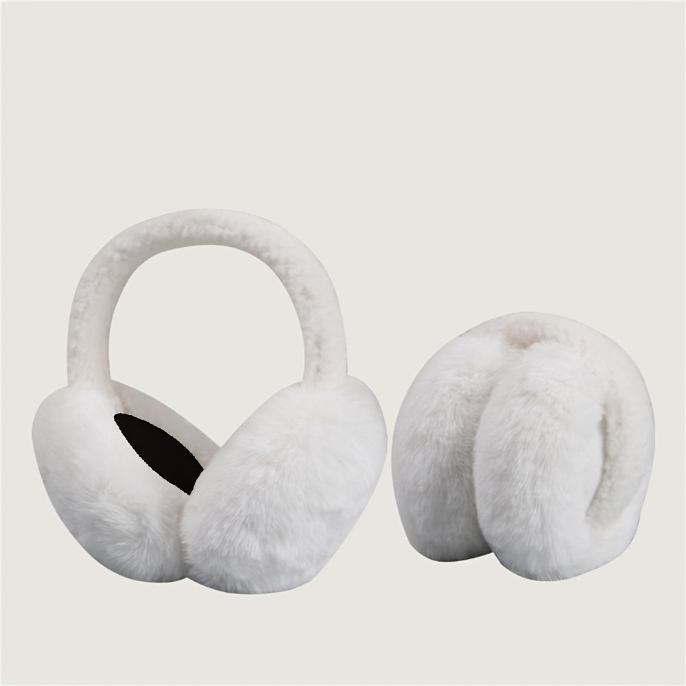 Soft Plush Earmuffs for Outdoor Winter Use