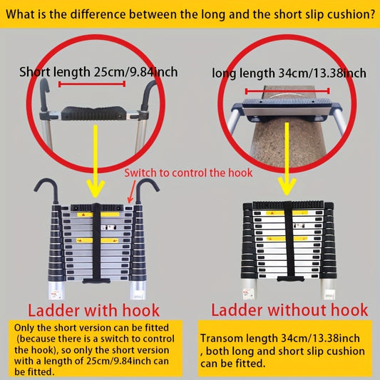Thick Non-slip Climbing Wire Rod Single Ladder Aluminum Alloy