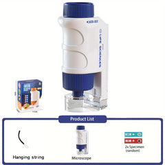 Children's Microscope Set 60-1200X with LED Light Source