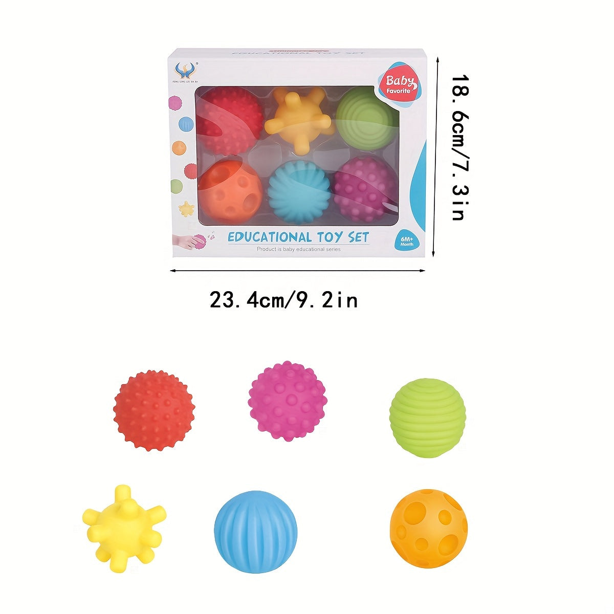 Textured PVC Baby Sensory Balls for 6 Months