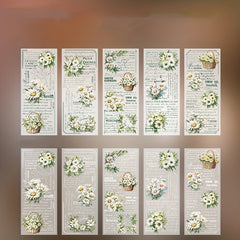 30pcs Flower Manuscripts Parchment Paper for Card Making Journal Scrapbooking
