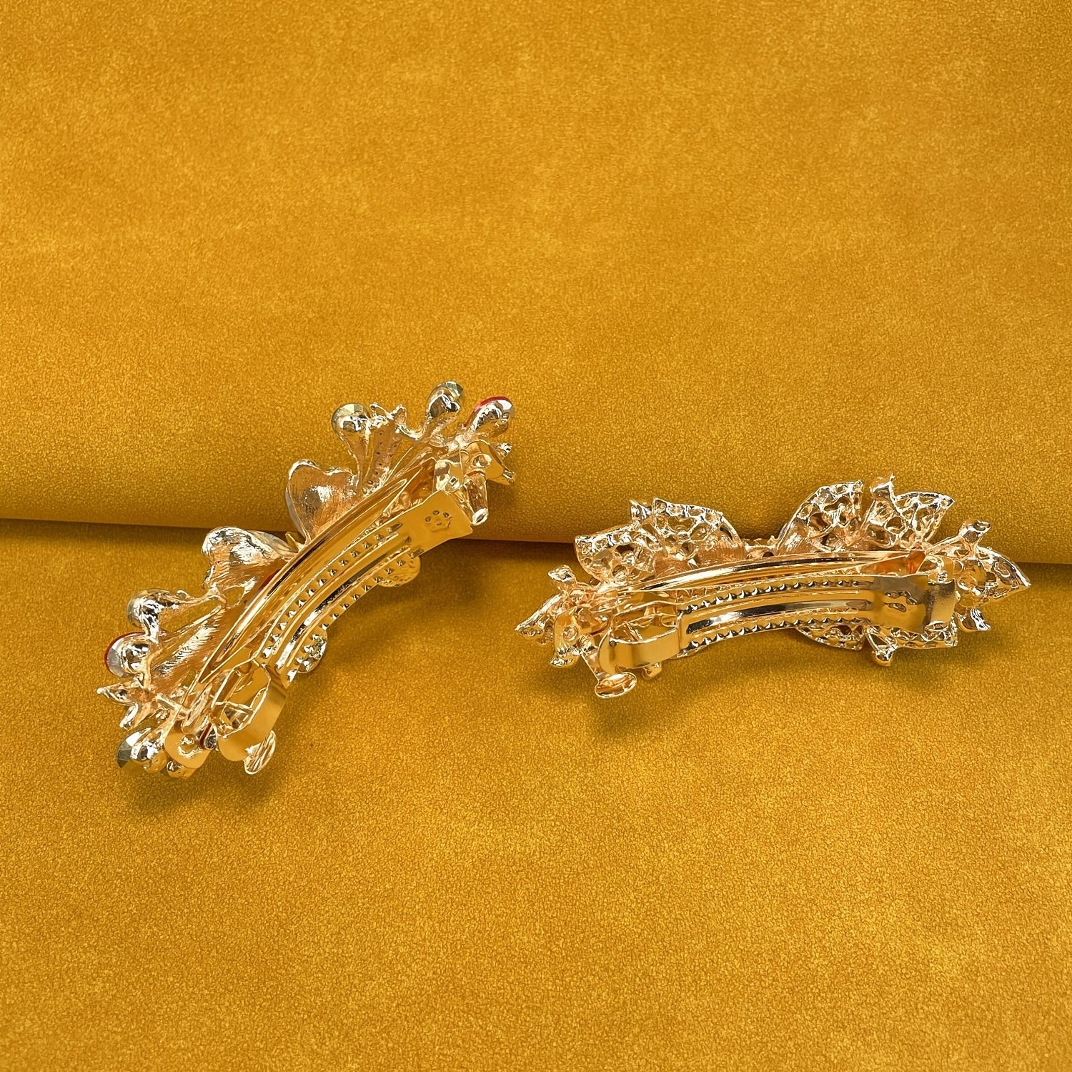 Alloy Rhinestone Hair Clip French Barrette Duck Billed Clip Hair Accessories