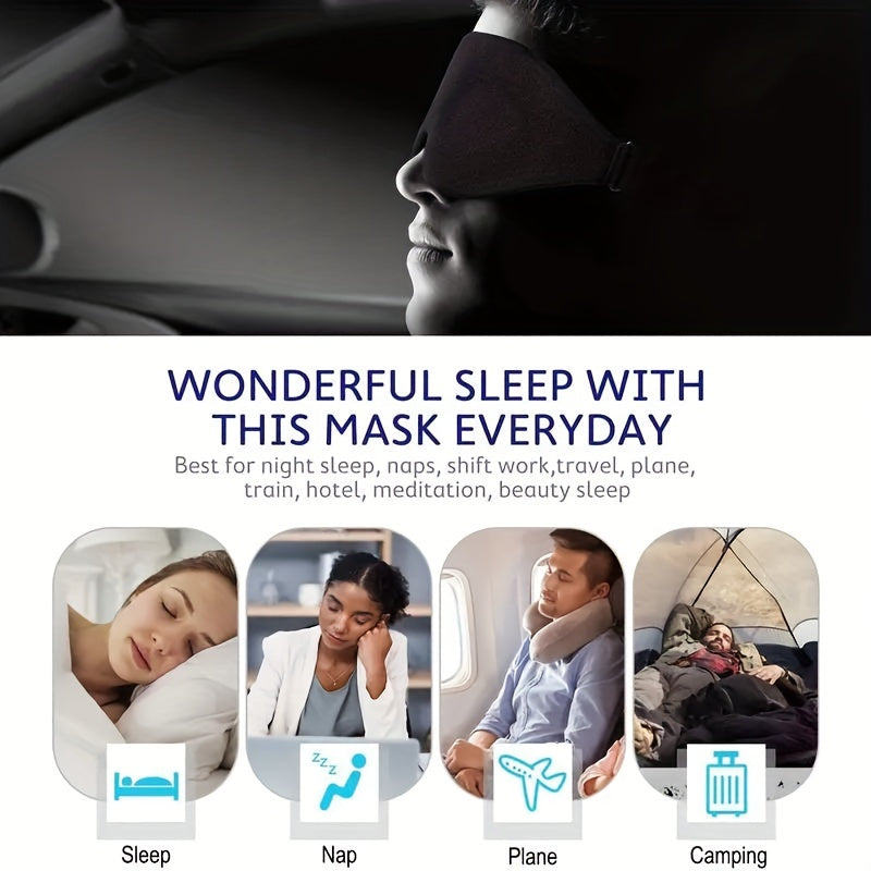 3D Eye Mask for Home & Office Travel - Light Blocking