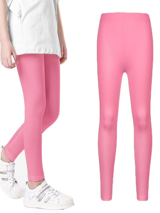Girls Athletic Leggings Elastic Waist Casual Pants Kids Spring Summer Clothes