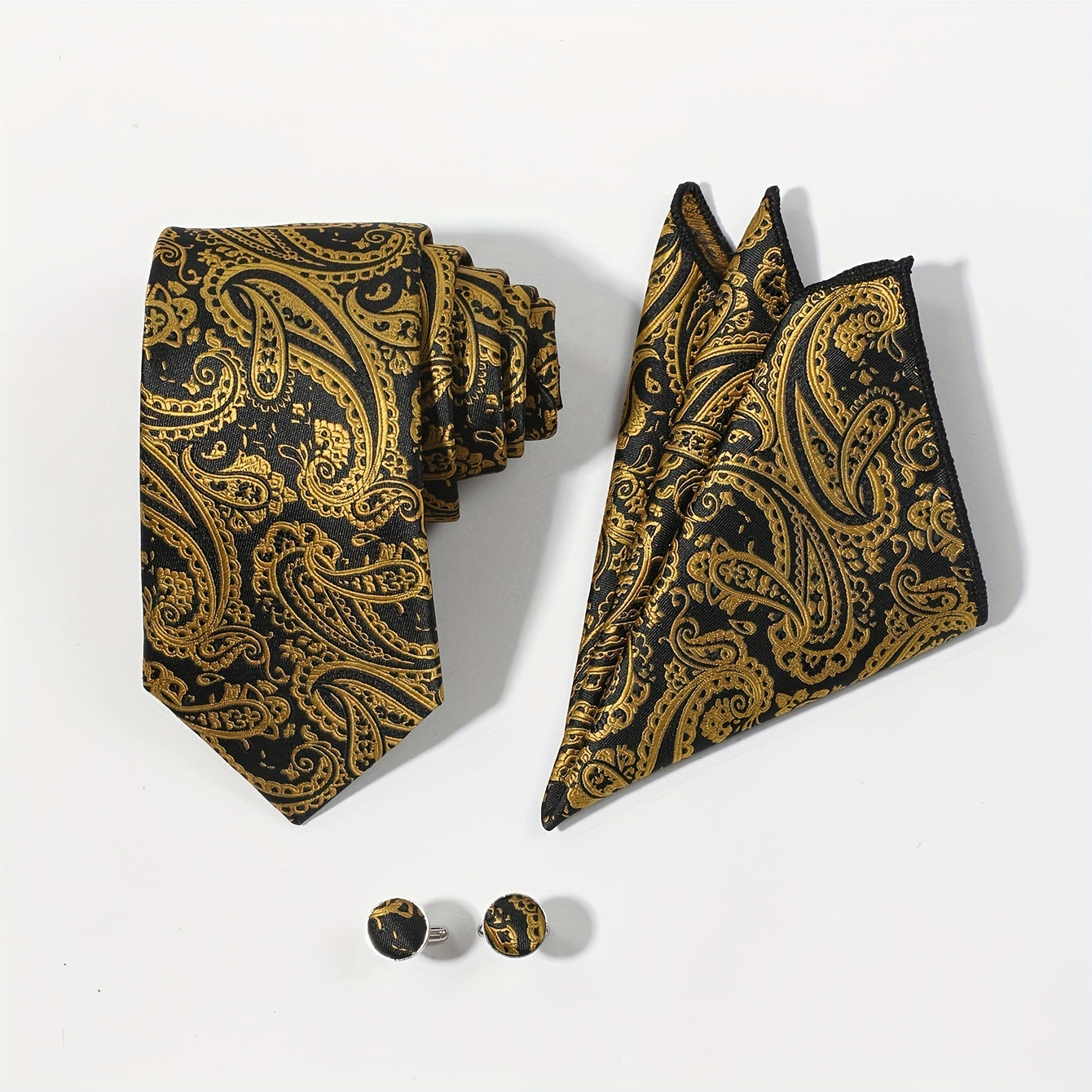 Men's Jacquard Paisley Tie Set Business Wedding Gift