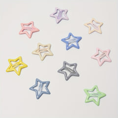10pcs Star Hair Clip Minimalist Solid Snap Clip Headwear