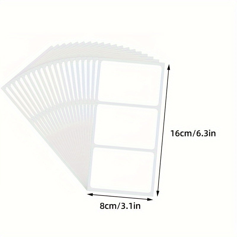 60 Sheets 76x51mm Blank Synthetic Paper Adhesive Labels Bag Packaging 3x2 Inch