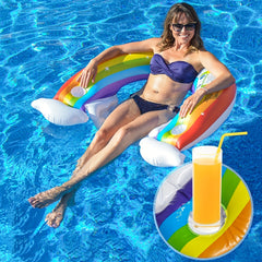 Water Hammock Lounge with Cup Holder for Pool Beach Lake