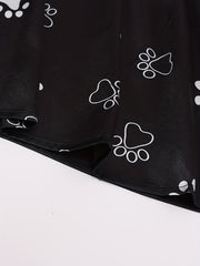  Dog Paw Print Cami Dress & Robe Set