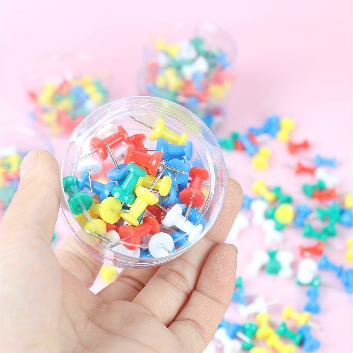 40pcs Mixed Round Push Pins for Students
