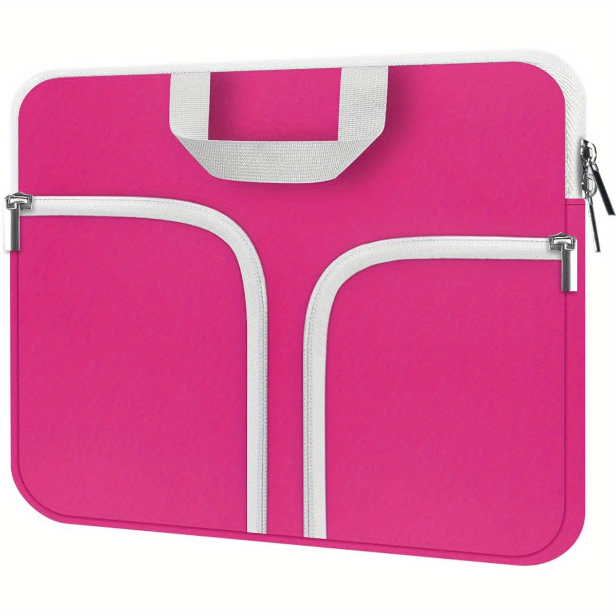 Solid Laptop Bag with Zipper Case Document File Holder Lightweight Briefcase