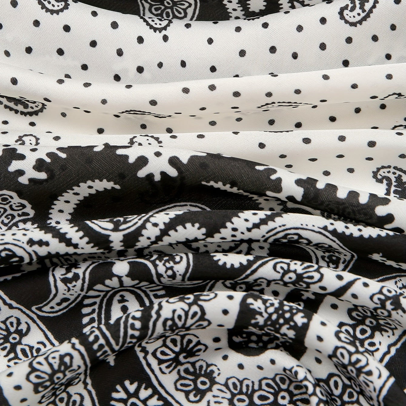 Paisley Print Bandana Silk Square Scarf Neckerchief Head Wrap