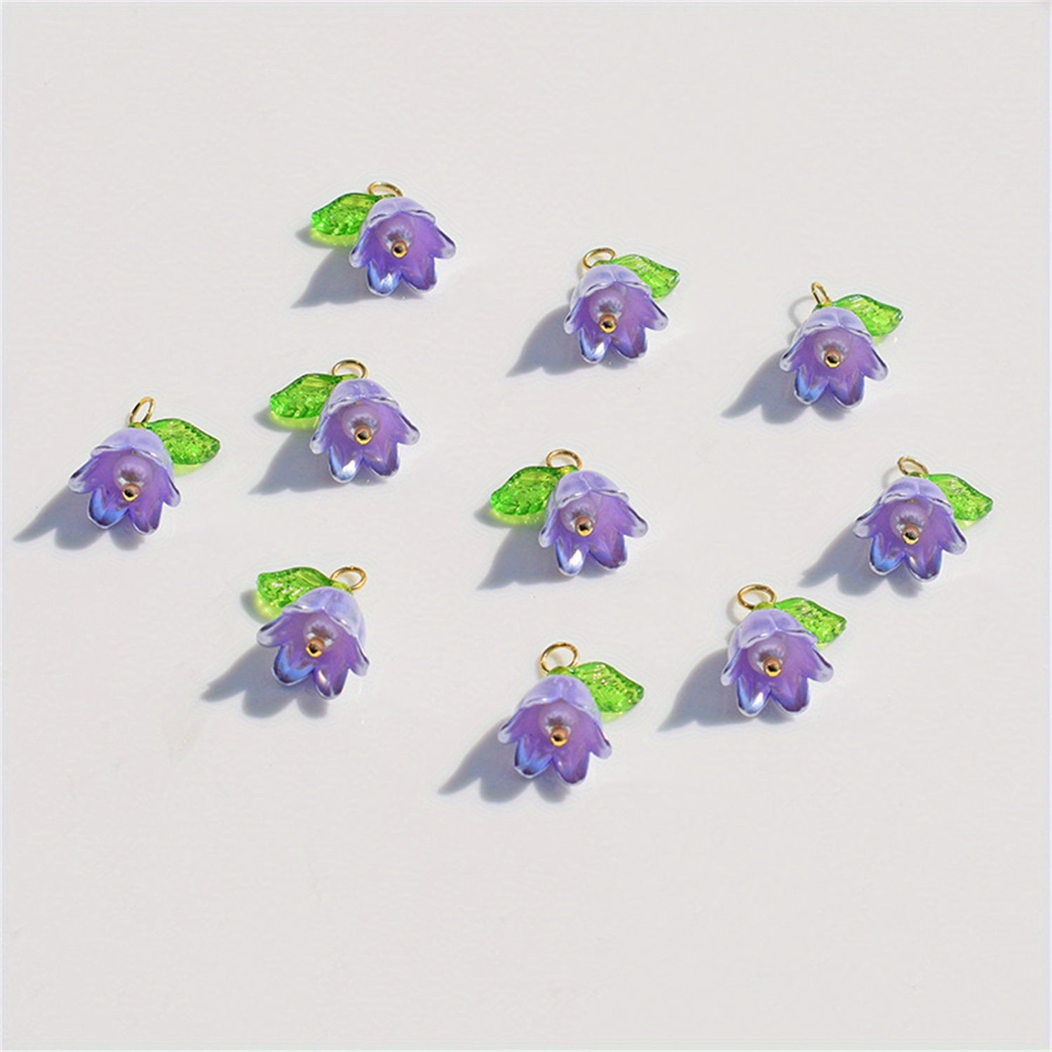 10pcs Pearl Lily Leaf Flower DIY Accessory Set