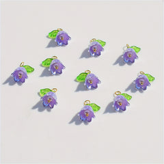 10pcs Pearl Lily Leaf Flower DIY Accessory Set