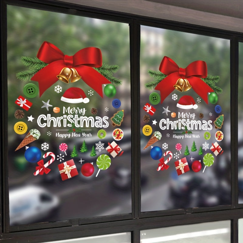 Christmas Wall Stickers Doors Windows Decorations Art Decor Bedroom Living Room