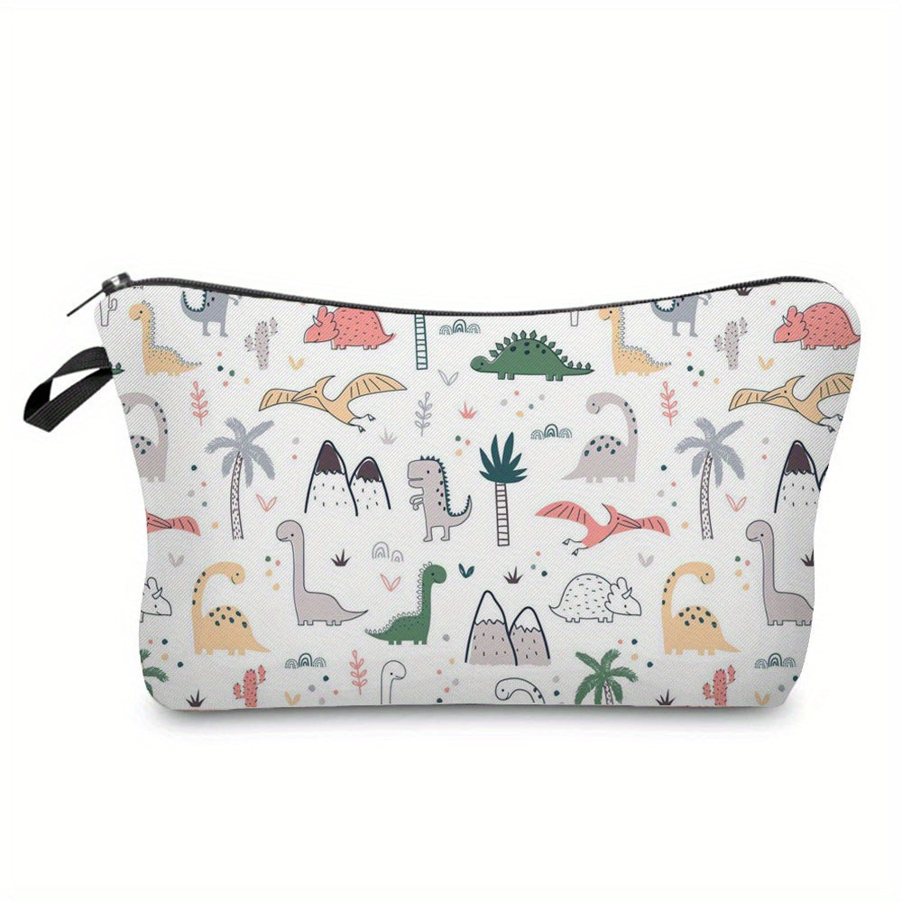 Dinosaur Pattern Zipper Storage Bag Cosmetic Makeup Pouch