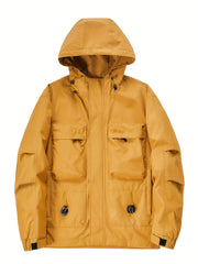 Men's Hooded Windbreaker Jacket for Autumn & Winter
