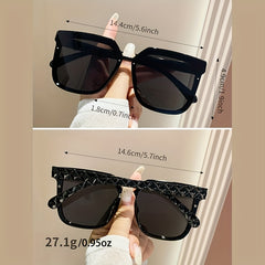 Large Square Jelly Gradient UV400 Sunglasses for Beach Travel