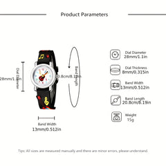 3D Embossed Guitar Pattern Plastic Band Children's Watch