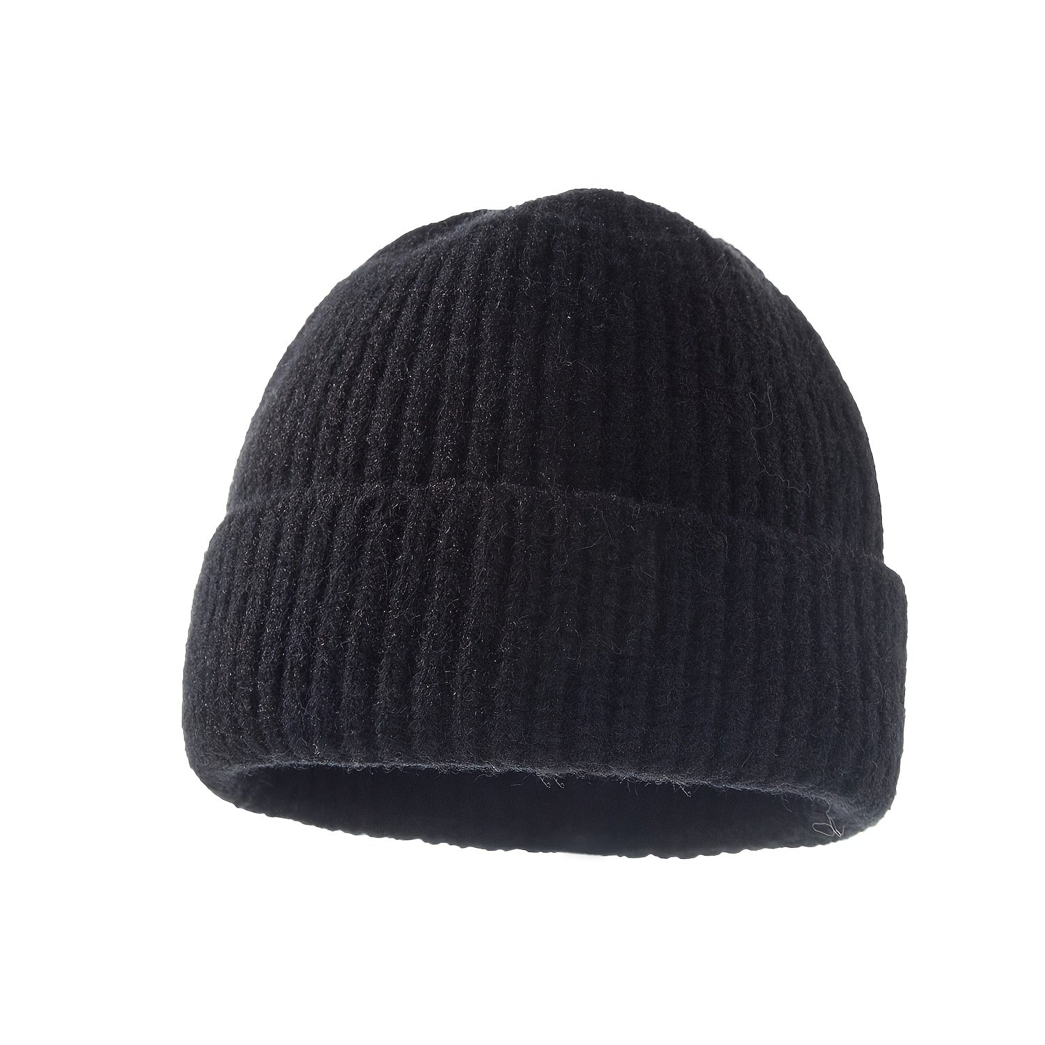 Fleece Beanie Hat Winter Knitted Caps Soft Warm Unisex Beanie Hat