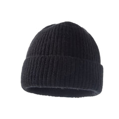 Fleece Beanie Hat Winter Knitted Caps Soft Warm Unisex Beanie Hat