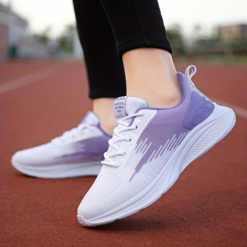 Women's Graphic Ombre Running Shoes Dot & Stripe Woven Sneakers