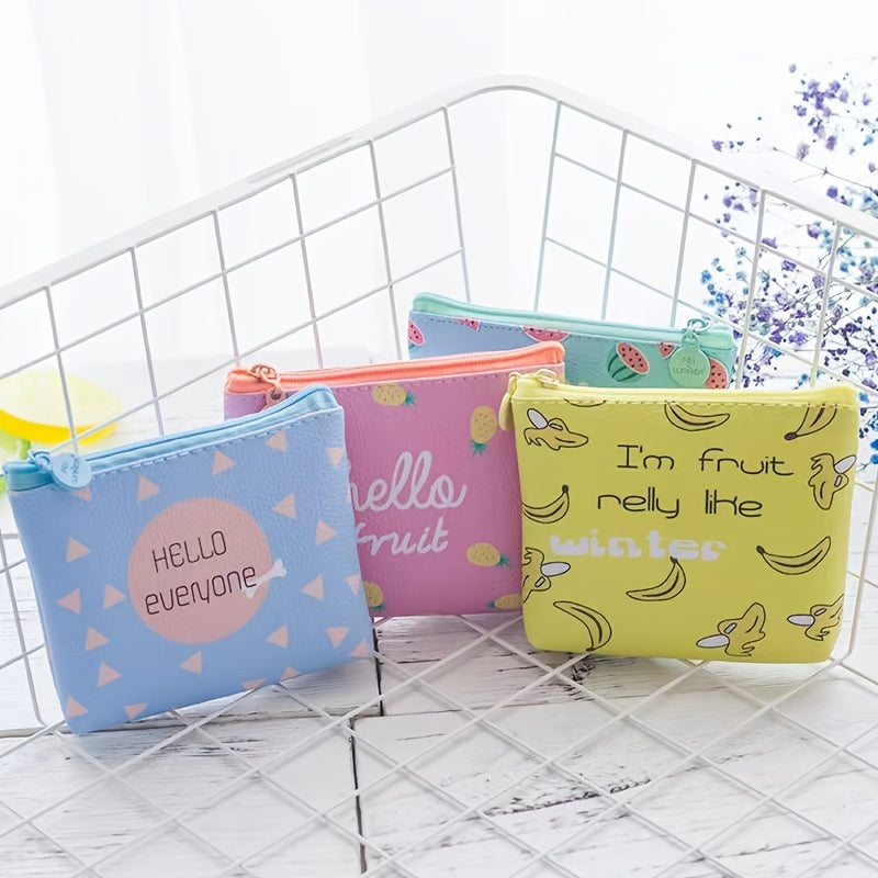 Girls Coin Purse Mini Zipper Wallet Earphone Data Cable Storage Bag