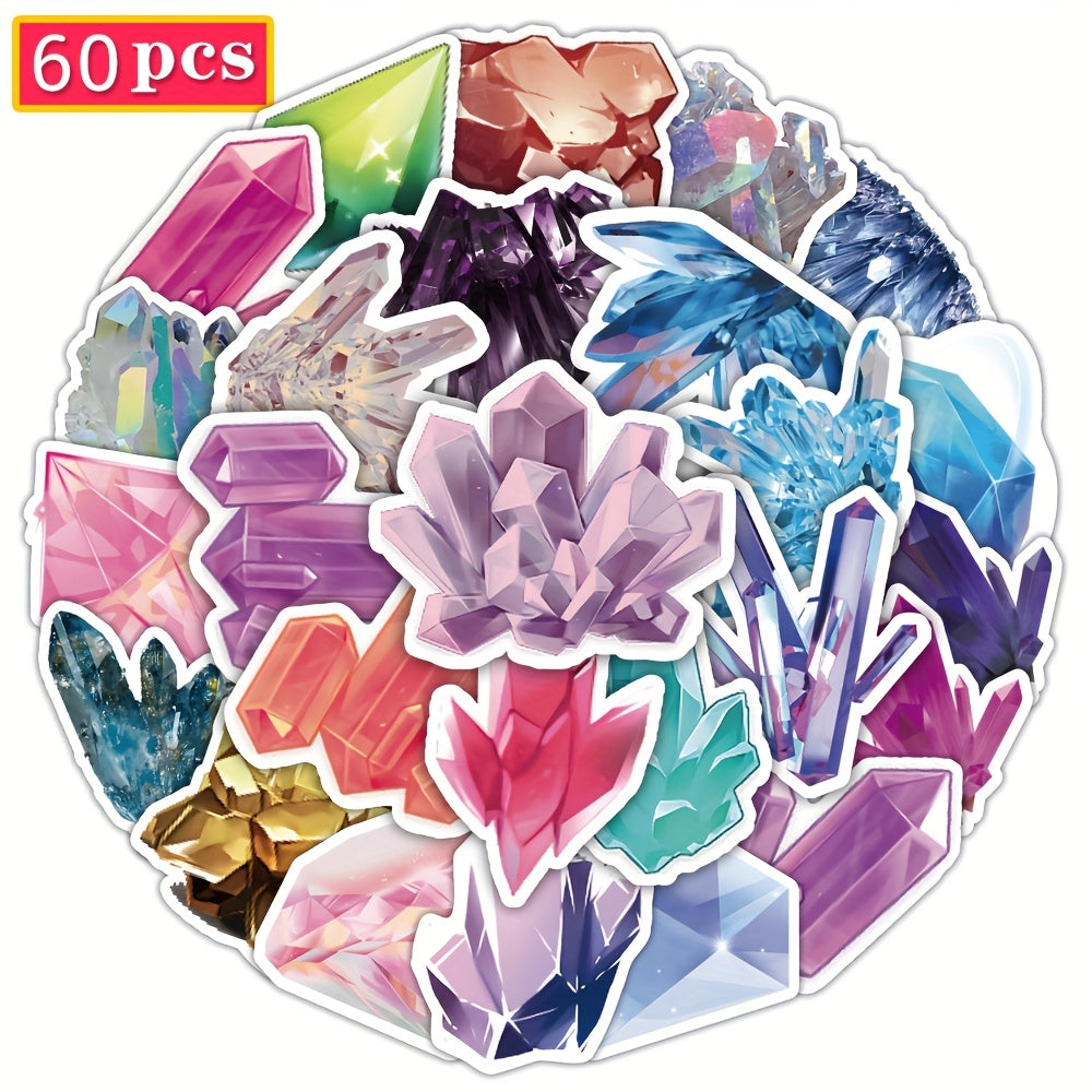 60pcs Crystal Stickers for Water Bottles Laptops Mobile Phones