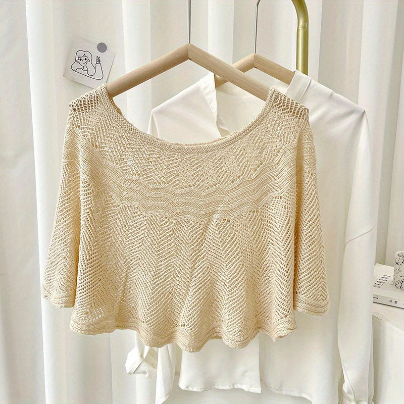 Ruffles Cape Knitted Women Shawl Windproof Wrap Scarf