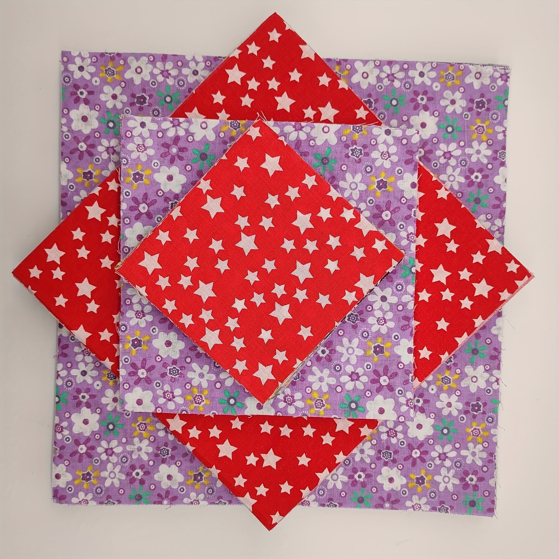 56pcs Square Patchwork Cloth Group Pre cut DIY Cloth Pieces 4 Specifications