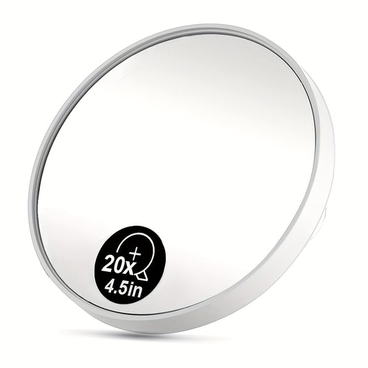 20X Magnifying Mirror and Tweezers Set, Round Makeup Mirror with 3 Suction Cups