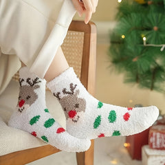 7 Pairs Christmas Print Mid Tube Socks Women's Stockings