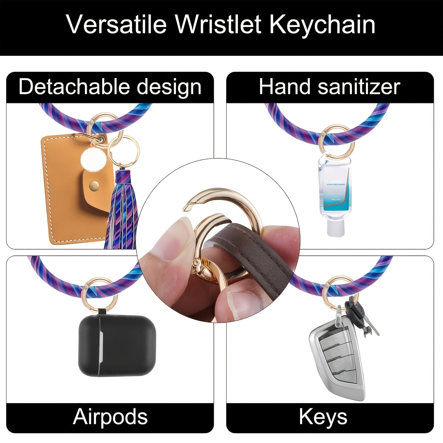 Leather Tassel Keychain for Women & Girls - Car Accessory Key Ring