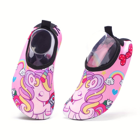 Girl's Rainbow Pony Water Shoes Non Slip Lightweight