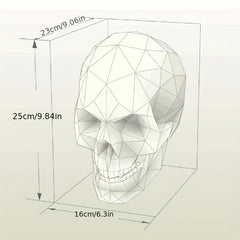 3D Skeleton Head Paper Model Medical Office Decoration