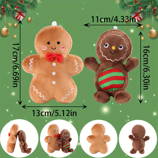 6" Gingerbread Man Toy Plush Stuffed Doll Christmas Tree Decoration